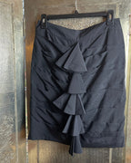 Alice + Olivia Tiered Ruffle Pencil Skirt Size 6 - front view