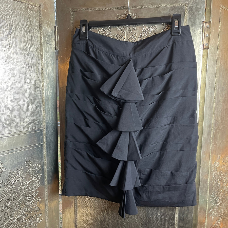 Alice + Olivia Tiered Ruffle Pencil Skirt Size 6 - front view
