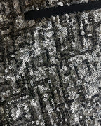 Ann Taylor Black Beaded Pencil Skirt Size 8 - front view