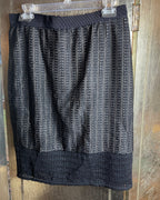 Ann Taylor Black Beaded Pencil Skirt Size 8 - back view