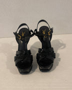 Saint Laurent Tribute Patent Leather Platform Sandals
