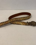 Cache Metallic Brocade Belt