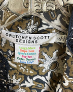 Gretchen Scott Embroidered Tunic Flora Khaki Size L image 3