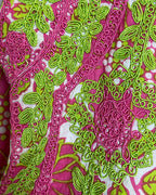 Gretchen Scott Pink Green Embroidered Floral Tunic Dress Size L image 5