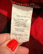 Vintage Havana Buffalo Plaid Cropped Lace-Up Flannel - Size S - tag photo