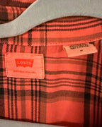 Levis Plaid Cropped Flannel Shirt - Size M - detail view