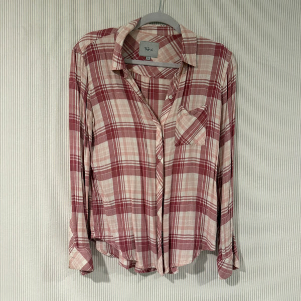 Rails Hunter Shirt White Rose Tulip - Size M - front view
