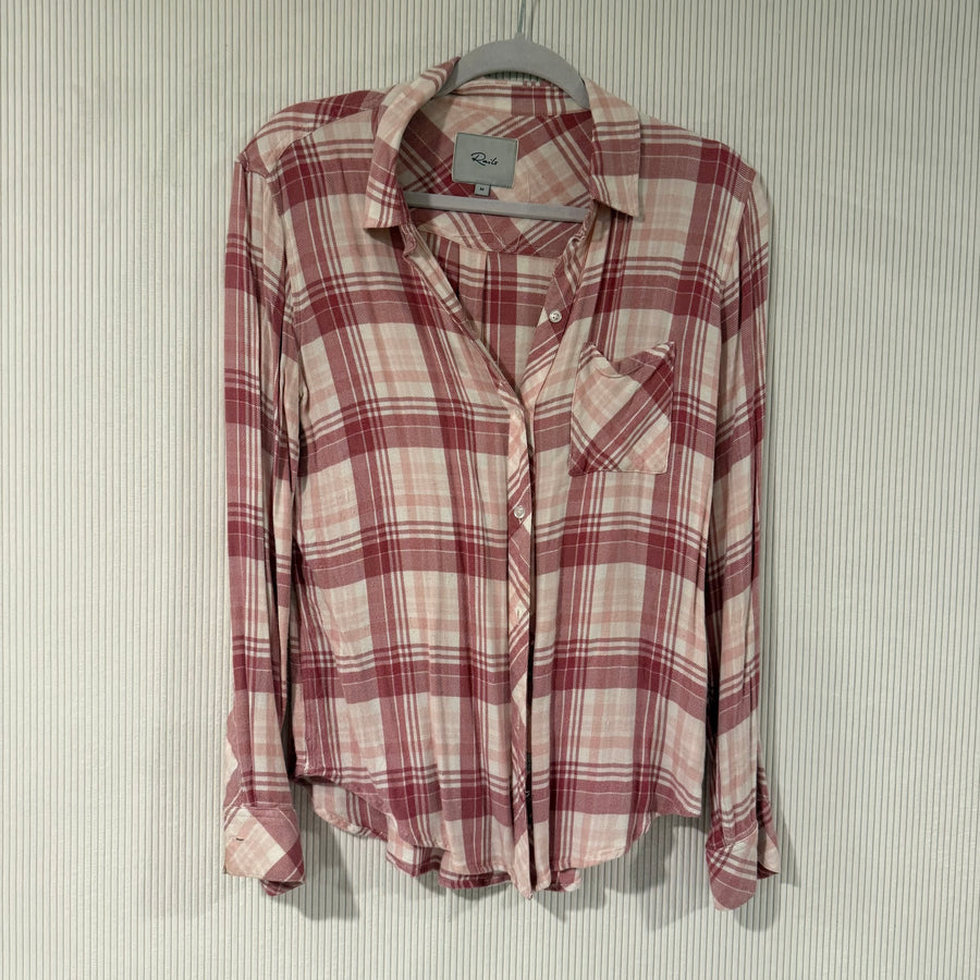 Rails Hunter Shirt White Rose Tulip - Size M - front view