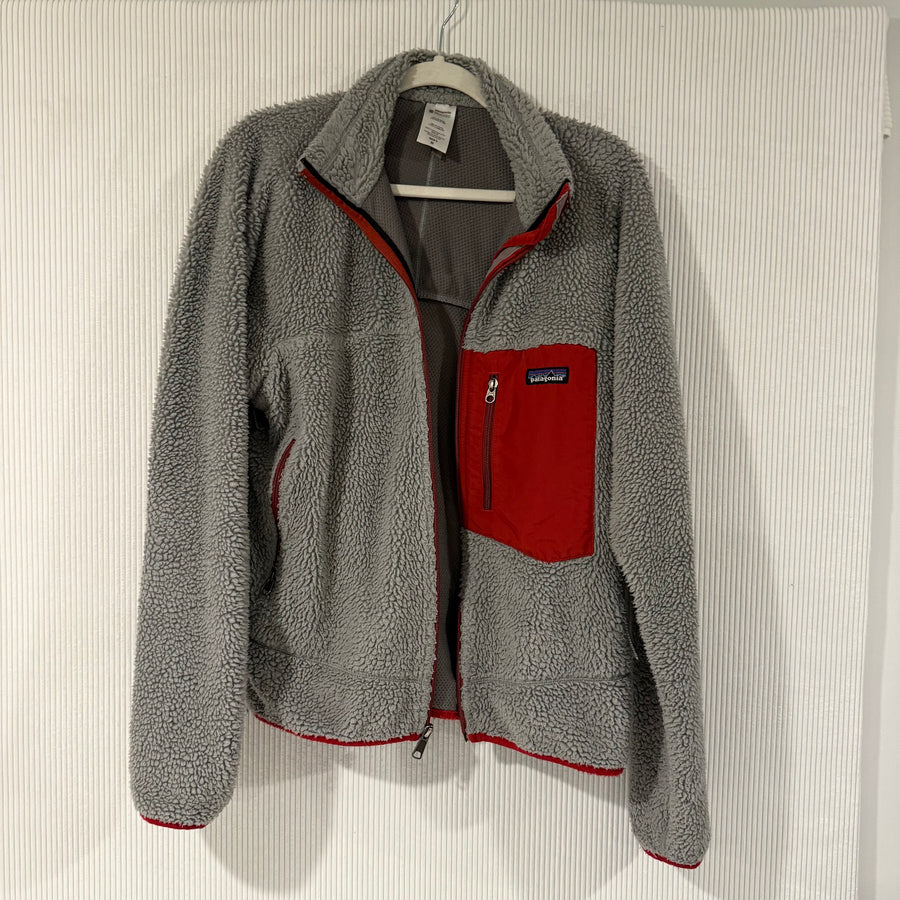 Patagonia Mens Classic Retro-X Jacket Gray Red - Size M - front view