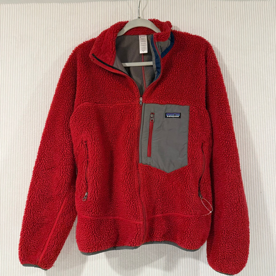 Patagonia Mens Classic Retro-X Jacket Red Gray - Size M - front view