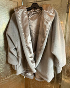 Pretty Rugged Hooded Faux Fur Coat - front view