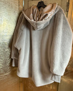 Pretty Rugged Hooded Faux Fur Coat - back view