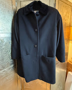 Boutique de Givenchy Vintage Navy Swing Car Coat - front view