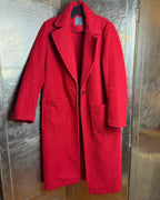 Primark Red Longline Coat Size 10 (EUR 38) - front view
