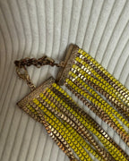 Mixed-Metal Multi-Strand Chain Tassel Necklace - back view