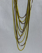 Mixed-Metal Multi-Strand Chain Tassel Necklace - side view