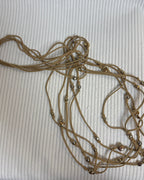 Multi-Strand Faux Suede Cord Beaded Necklace - side view