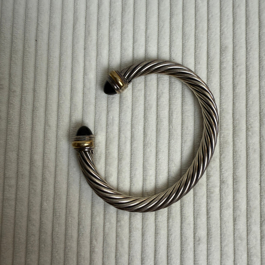 David Yurman Cable Classics Bracelet with Black Onyx - front view
