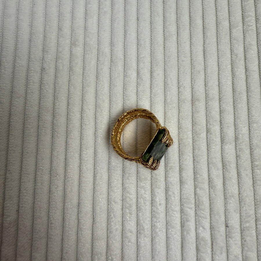 Merewif Varuna Ring Jade - front view