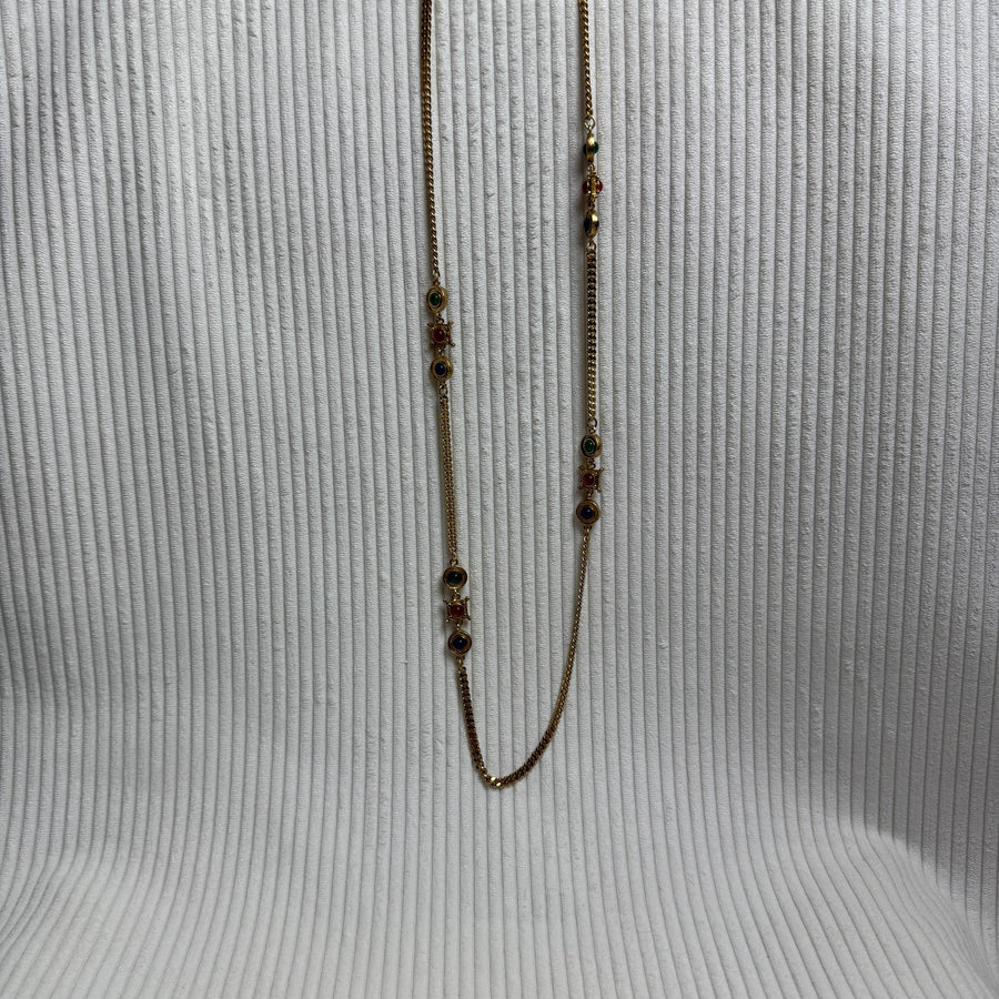 Joan Rivers Multi-Color Enamel Gold-Tone Necklace - front view