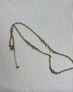 Long Gold-Tone Beaded Chain Necklace - front view