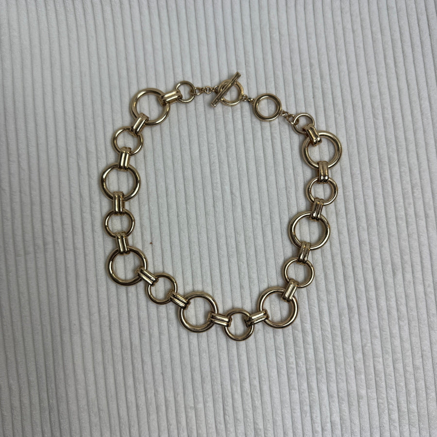 Lauren Ralph Lauren Gold-Tone Toggle Link Necklace - front view