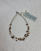Honora Chocolate Freshwater Pearl Floating Necklace - front view