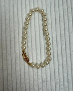 Vintage Faux Pearl Bracelet - side view