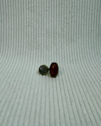 Amber Cabochon Jewelry Set - front view