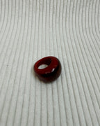 Red Resin Dome Statement Ring - front view