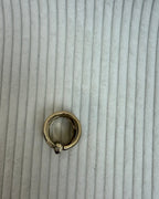 Gold Stacked Chevron Ring - back view