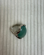Green Onyx Sterling Silver Ring - back view