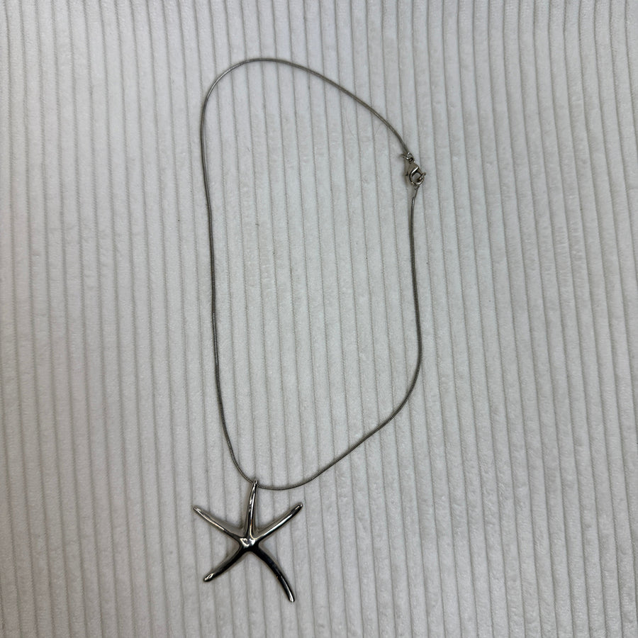 Sterling Silver Dancing Starfish Necklace - front view