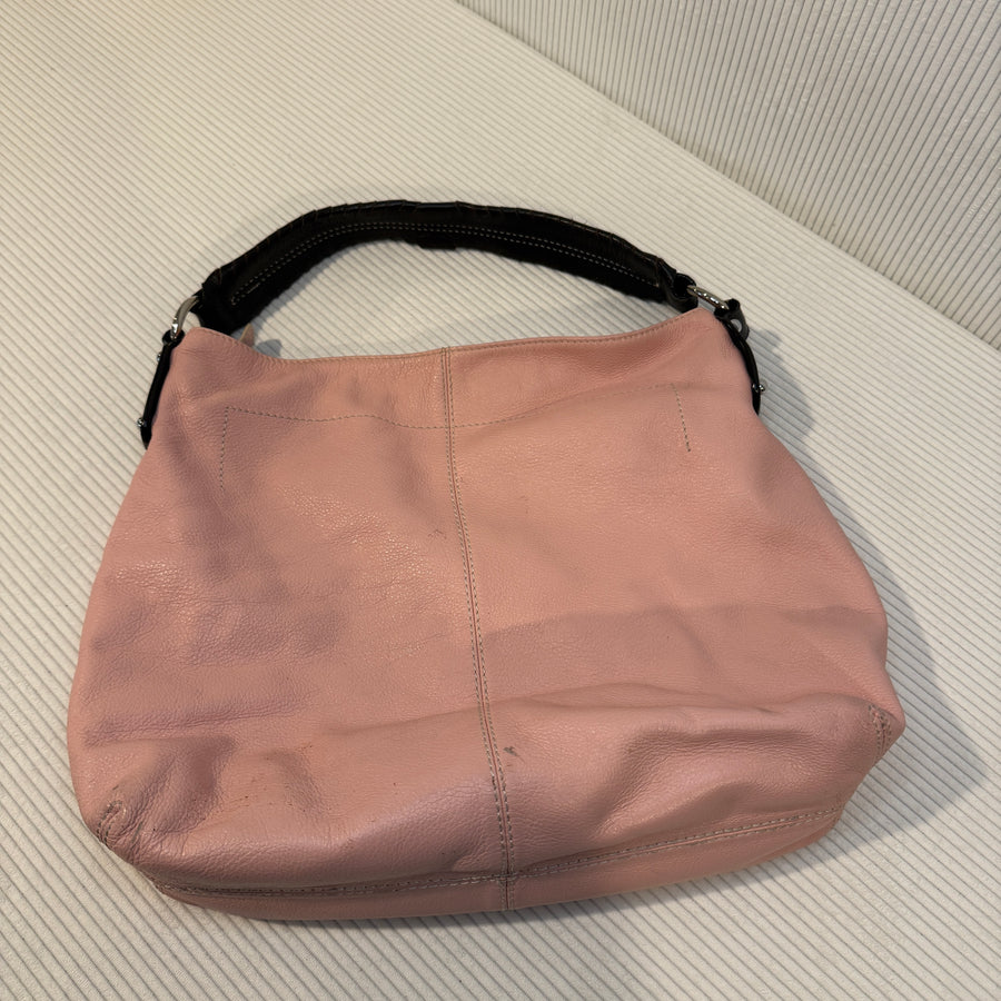 Salvatore Ferragamo Gancini Pink Leather Shoulder Bag