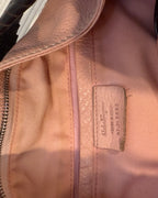 Salvatore Ferragamo Gancini Pink Leather Shoulder Bag