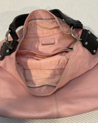 Salvatore Ferragamo Gancini Pink Leather Shoulder Bag