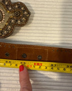 Cache Metallic Brocade Belt