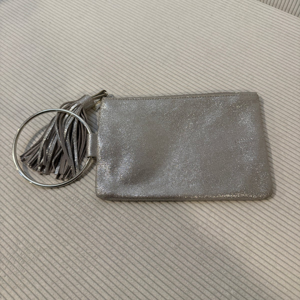 Thacker Nolita Metallic Leather Tassel Clutch
