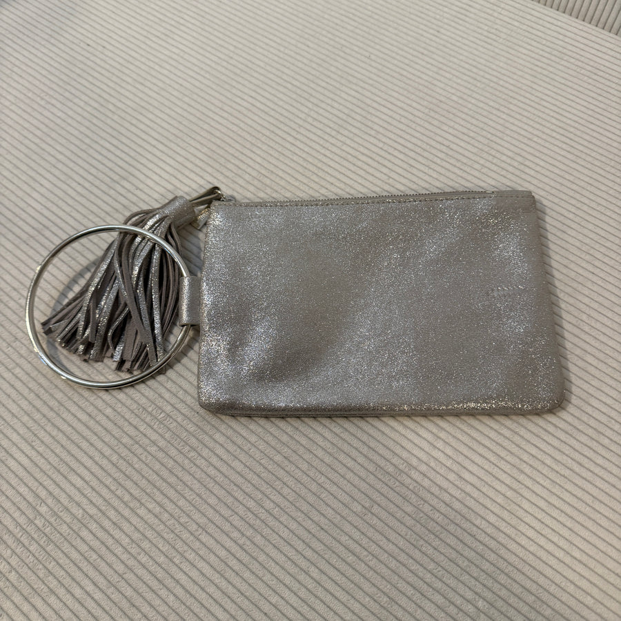 Thacker Nolita Metallic Leather Tassel Clutch