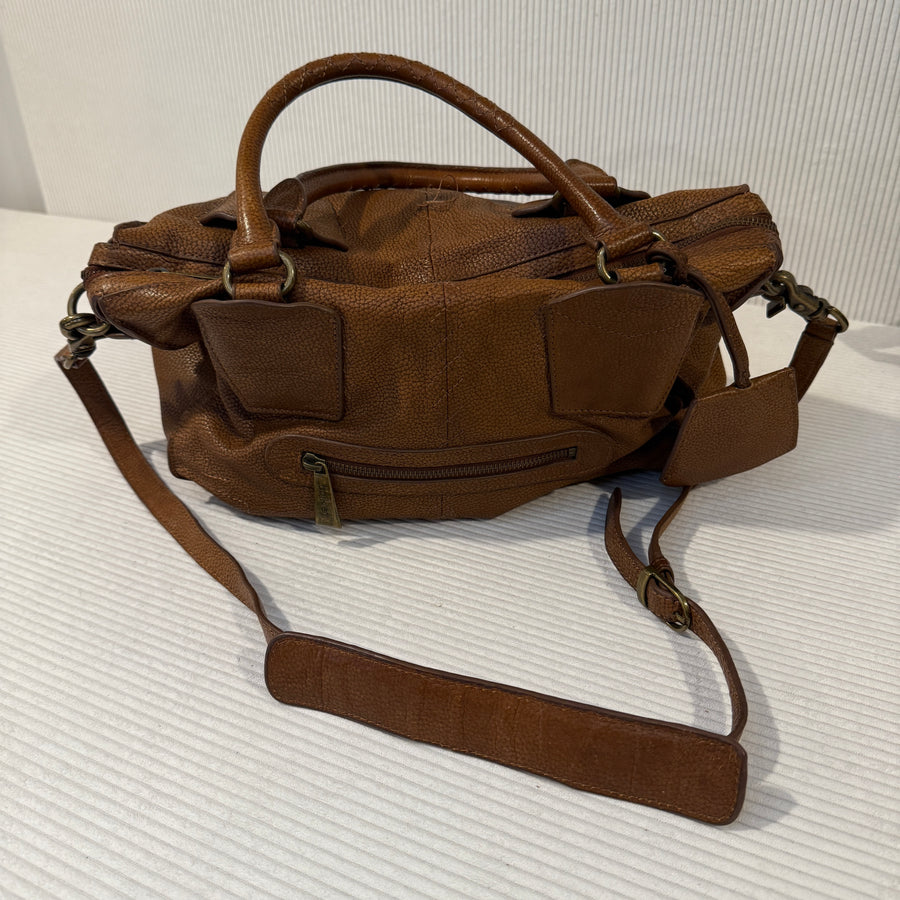 Botkier Brown Pebbled Leather Satchel