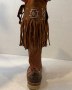 Hector Riccione Navajo Fringed Moccasin Boots