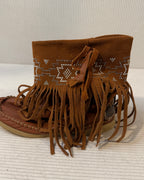 Hector Riccione Navajo Fringed Moccasin Boots