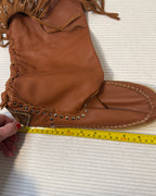 Hector Riccione Navajo Fringed Moccasin Boots