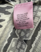 Calypso St Barth Gray White Ikat Beaded Hem Tunic Size 0 photo 3
