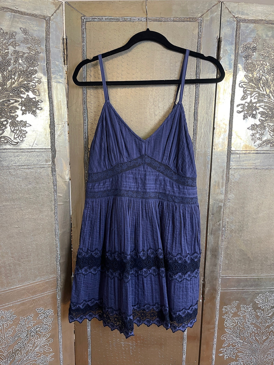LoveShackFancy Cinnamon Mini Dress Midnight Size S photo 2