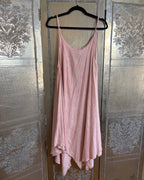 Pink Asymmetrical Handkerchief Hem Slip Dress photo 1