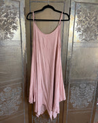 Pink Asymmetrical Handkerchief Hem Slip Dress photo 2