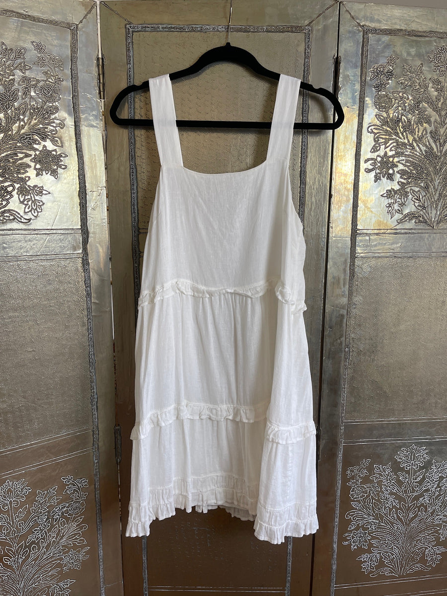 Rails Sandy White Tiered Sleeveless Mini Dress photo 2