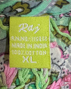 Raj Green Pink Embroidered Tunic Size XL photo 4