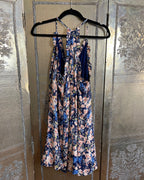Rebecca Taylor Floral Print Ruffle Pleated Silk Dress Size 8 photo 1